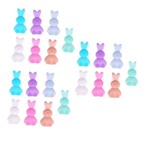 NIYANGLE 30Stücke Cartoon Nagelverzierungen Aus Harz Farbige Kaninchen Nageldekore Für Niedliche Nageldekorationen Für Maniküre Und DIY Nail Art von NIYANGLE