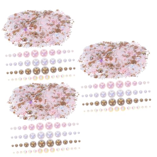 NIYANGLE 3Er-Packungen Diy Halbperlen Farbige Flachrücken Perlen für Nail Art Schmuckherstellung Bastelprojekte Dekoration für Handyhüllen Hüte Accessoires NIYANGLE 3Er-Packungen Diy Halbperlen Farbige Flachrücken Perlen für Nail Art Schmuckherstellung Bastelprojekte Dekoration für Handyhüllen Hüte Accessoires von NIYANGLE