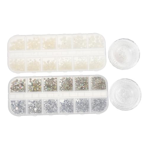 NIYANGLE 4 Boxen Boxen Nail Decoration Accessories Ab Strasssteine Flach Rückseite Glänzende Schmucksteine Für Maniküre DIY Kleidung Schuhe Make-up Dekoration von NIYANGLE