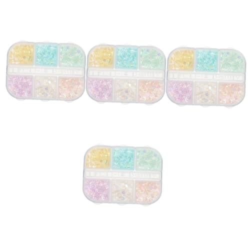 NIYANGLE 4 Boxen Farbige Nail Art Dekorationen aus Harz Teiliges für Diy Nageldesign Einfache Installation und Einzigartiges Design für Zuhause oder NIYANGLE 4 Boxen Farbige Nail Art Dekorationen aus Harz Teiliges für Diy Nageldesign Einfache Installation und Einzigartiges Design für Zuhause oder von NIYANGLE