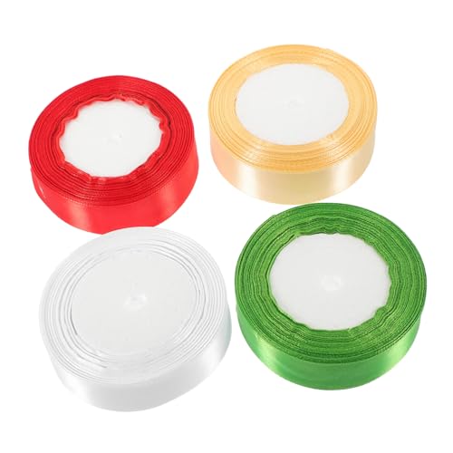 NIYANGLE 4 Rollen Dekorative Geschenkband Diy Verpackungsband für Hellgold für Verpackung und Dekoration von Geschenken von NIYANGLE