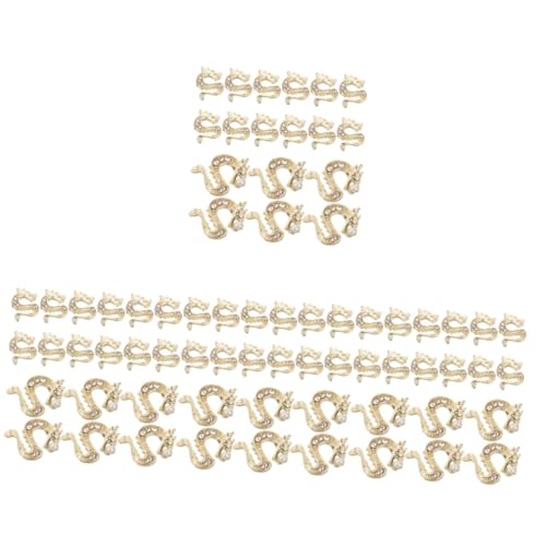NIYANGLE 4 Sätze Drache Spielt Mit Perle Nagelkunst Schmuck Charm Dekoration Nageldekor Edelsteine ​​Für Nägel Maniküre Ornamente Strasssteine ​​Für Nägel Design 50 Stück * 4 von NIYANGLE