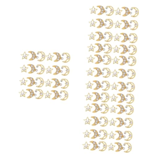 NIYANGLE 4 Sätze Nail Charms Mit Mond Und Stern Design Dekorative Nägel Zubehör Für Diy Nagelkunst Glänzende Metallische Ornamente Für Nägel 30 Stück * 4 NIYANGLE 4 Sätze Nail Charms Mit Mond Und Stern Design Dekorative Nägel Zubehör Für Diy Nagelkunst Glänzende Metallische Ornamente Für Nägel 30 Stück * 4 von NIYANGLE