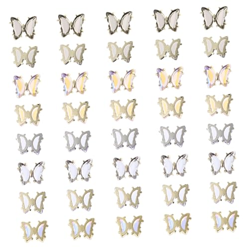 NIYANGLE 4 Sätze Schmetterling Nagelschmuck Set Verschiedenen Farben Für Kreative Nagelkunst Für Zuhause Und Professionelle Maniküre Perfektes Zubehör Für Partys Und Besondere 40 Stück * 4 NIYANGLE 4 Sätze Schmetterling Nagelschmuck Set Verschiedenen Farben Für Kreative Nagelkunst Für Zuhause Und Professionelle Maniküre Perfektes Zubehör Für Partys Und Besondere 40 Stück * 4 von NIYANGLE