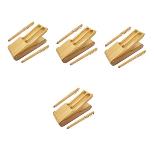 NIYANGLE 4 Sätze Stift-Set Signierstifte für einfacher Füllfederhalter Schreiben, Signieren, Stift praktischer Signierstift Studenten Stift glatter Schreibstift Etui Bambus NIYANGLE 4 Sätze Stift-Set Signierstifte für einfacher Füllfederhalter Schreiben, Signieren, Stift praktischer Signierstift Studenten Stift glatter Schreibstift Etui Bambus von NIYANGLE