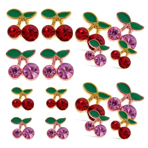 NIYANGLE 4 Sätze Teiliges Cherry Nail Charms Mit Funkelnden Strasssteinen Für Diy Nagelkunst Und Nageldekoration Für Professionelle Nagelstudios Und Von Nagelkunst 32 Stück * 4 NIYANGLE 4 Sätze Teiliges Cherry Nail Charms Mit Funkelnden Strasssteinen Für Diy Nagelkunst Und Nageldekoration Für Professionelle Nagelstudios Und Von Nagelkunst 32 Stück * 4 von NIYANGLE