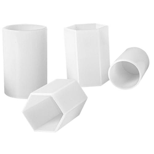 NIYANGLE 4 Stück Flexible Silikon Kerzenformen Sechseck und DIY Wachsformen für Duftkerzen Herstellung Haushalts Kerzen Gießform für Anfänger und Bastler Sicher und Einfach zu Entformen von NIYANGLE