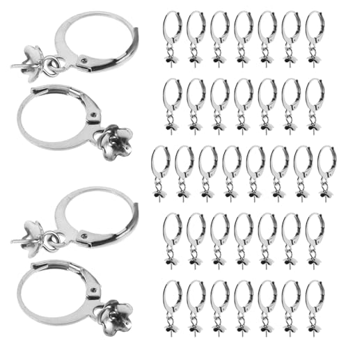 NIYANGLE 40 Stück runde Ohrringhaken mit Hebelverschluss, französischer Haken mit offenem Ring für die Herstellung von DIY-Ohrringen, Schmuckzubehör NIYANGLE 40 Stück runde Ohrringhaken mit Hebelverschluss, französischer Haken mit offenem Ring für die Herstellung von DIY-Ohrringen, Schmuckzubehör von NIYANGLE