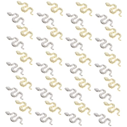 NIYANGLE 40Stücke Schlangen Nagelcharms Nageldekorationen für Maniküre Einzigartiges Design DIY Nail Art Zubehör für Nagelgestaltungen NIYANGLE 40Stücke Schlangen Nagelcharms Nageldekorationen für Maniküre Einzigartiges Design DIY Nail Art Zubehör für Nagelgestaltungen von NIYANGLE