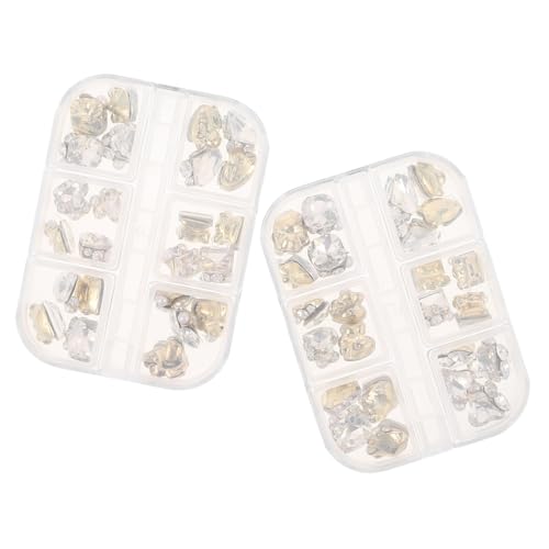 NIYANGLE 48 Stück Teiliges Nail Art Glas Strasssteine Transparent Flatback Charms für DIY Nageldesign Schmuckherstellung und Bastelprojekte Hochzeit Party Alltag NIYANGLE 48 Stück Teiliges Nail Art Glas Strasssteine Transparent Flatback Charms für DIY Nageldesign Schmuckherstellung und Bastelprojekte Hochzeit Party Alltag von NIYANGLE