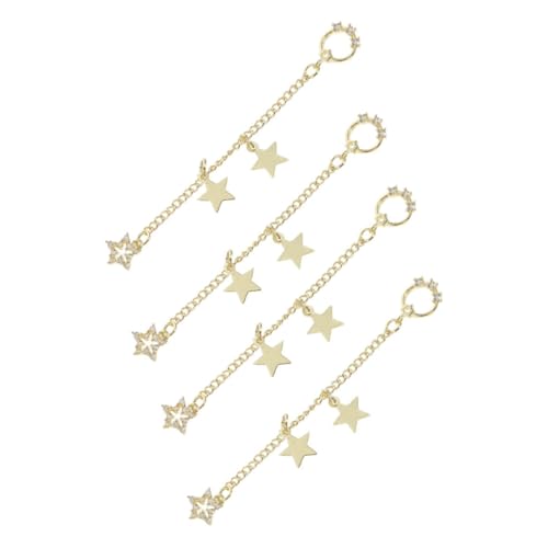 NIYANGLE 4Stücke DIY Maniküreschmuck Nagelkette Anhänger für Nageldekoration für Nagelstudios und Heimgebrauch und Langlebige Designs NIYANGLE 4Stücke DIY Maniküreschmuck Nagelkette Anhänger für Nageldekoration für Nagelstudios und Heimgebrauch und Langlebige Designs von NIYANGLE