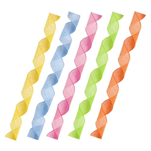 NIYANGLE 5 Rollen Multifunktionales Geschenkband Schnittbares Paketband Transparentes Satinband für Diy Projekte und Frühlingsdekoration für Ostern und Geschenkverpackung NIYANGLE 5 Rollen Multifunktionales Geschenkband Schnittbares Paketband Transparentes Satinband für Diy Projekte und Frühlingsdekoration für Ostern und Geschenkverpackung von NIYANGLE