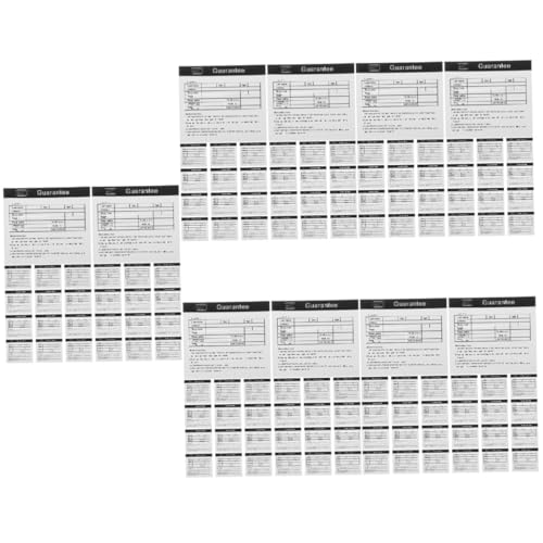 NIYANGLE 5 Sätze Garantiekarte Gerätewartungskarten Wartungskarte Für Geräte Gerätereparaturkarten Anleitungskarten Zur Tassenpflege Papier 200 Stück * 5 NIYANGLE 5 Sätze Garantiekarte Gerätewartungskarten Wartungskarte Für Geräte Gerätereparaturkarten Anleitungskarten Zur Tassenpflege Papier 200 Stück * 5 von NIYANGLE