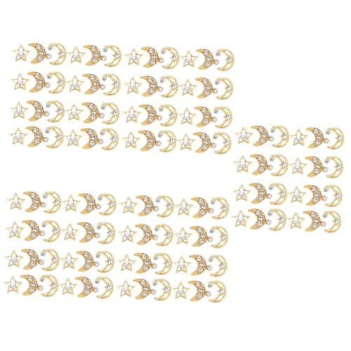 NIYANGLE 5 Sätze Nail Charms Dekorative Nagelkunst Ornamente Mit Mond Und Stern Motiven Für Diy Nail Art Design 30 Stück * 5 NIYANGLE 5 Sätze Nail Charms Dekorative Nagelkunst Ornamente Mit Mond Und Stern Motiven Für Diy Nail Art Design 30 Stück * 5 von NIYANGLE