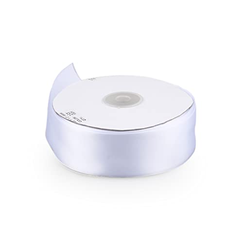 NIYANGLE 50M Geschenkband Weiß Solid Grosgrain Band für Hochzeitsdekoration Bastelprojekte und Geschenkverpackungen aus Hochwertigem für Anwendungen von NIYANGLE