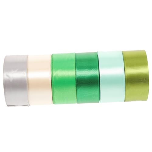 NIYANGLE 6 Rollen Geschenkband Verschiedenen Farben Hochwertiges Schimmerndes Polyesterband für Hochzeitsdekoration Diy Projekte Geschenkschleifen und Blumensträuße von NIYANGLE
