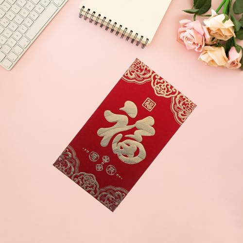 NIYANGLE 60 chinesische rote Umschläge: Hong Bao Glücksgeldpakete – Rote Umschläge zum chinesischen Neujahr 2026 für Frühlingsfest, Weihnachten, Geburtstag, Hochzeit von NIYANGLE