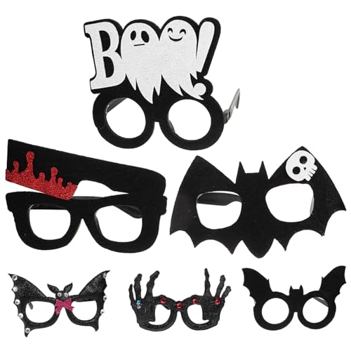 NIYANGLE 6stücke Halloween-brillen Lustige Foto-requisiten Für Partys Kostümpartys Und Familienfeiern Inklusive Geister Fledermaus Und - Leicht Und Bequem Zu Tragen von NIYANGLE