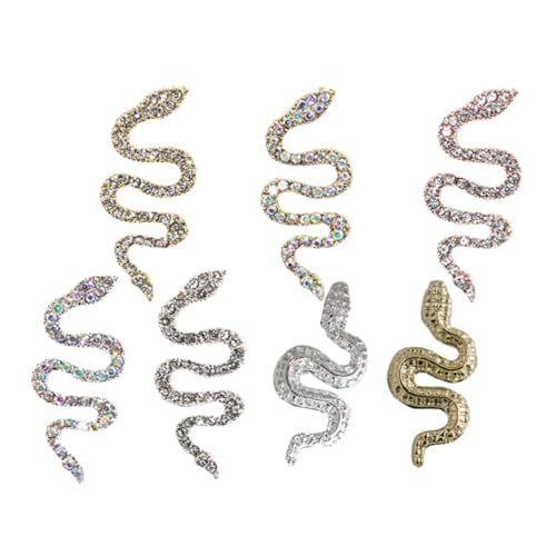 NIYANGLE 7 Stück Teiliges Snake Nail Charms aus Langlebiger Legierung Vintage Stil Funkelnde Strasssteine für DIY Nail Art Modische Nageldekoration für Auffällige Maniküre NIYANGLE 7 Stück Teiliges Snake Nail Charms aus Langlebiger Legierung Vintage Stil Funkelnde Strasssteine für DIY Nail Art Modische Nageldekoration für Auffällige Maniküre von NIYANGLE