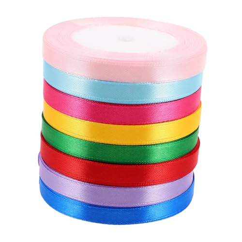 NIYANGLE 8 Rollen Satin Geschenkband in Farben Schmaler Stoffband für Geschenkverpackung Blumensträuße Haarschmuck DIY Basteln Party Hochzeits Weihnachtsdekoration NIYANGLE 8 Rollen Satin Geschenkband in Farben Schmaler Stoffband für Geschenkverpackung Blumensträuße Haarschmuck DIY Basteln Party Hochzeits Weihnachtsdekoration von NIYANGLE