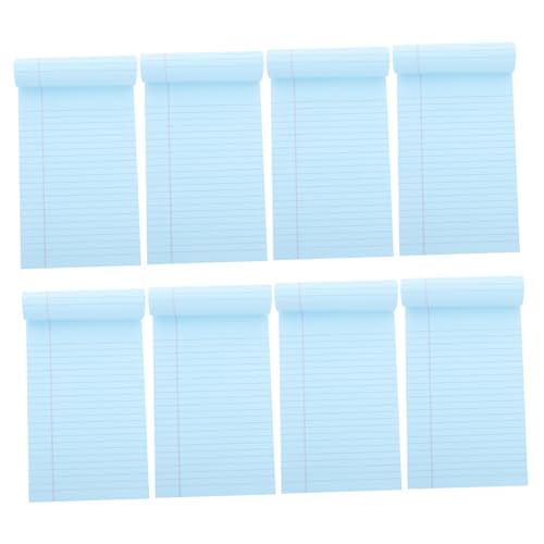 NIYANGLE 8 Stück Notizbuch Bürobedarf Papier löschbar lose gepunktet Zu klebrig kleiner Notizblock To-Do-Liste Merkzettel legaler Block liniertes Papier Notizblock für Taschen Pads Blau von NIYANGLE