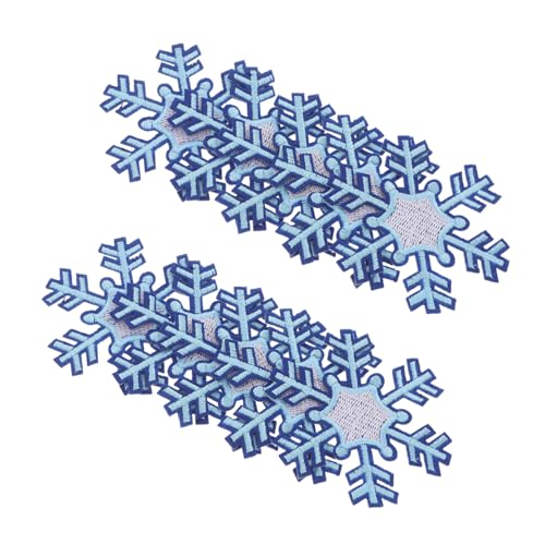 NIYANGLE 8 Stück Teiliges Schneeflocken-stickerei Aufnähen Langlebige Winter-applikationen für Kleidung Rucksäcke Hüte Jeans Festliche Diy-stoffverzierungen für Schuhe und Accessoires von NIYANGLE