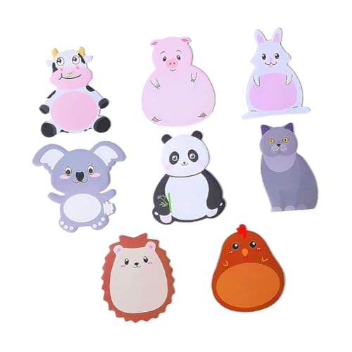 NIYANGLE 8 süßes stationäres süße Schulsachen Registerkarten eines Lesezeichens Seitenmarkierungen Lustige Memo -Pads kawaii schulmaterial Klebestreifen Papier von NIYANGLE