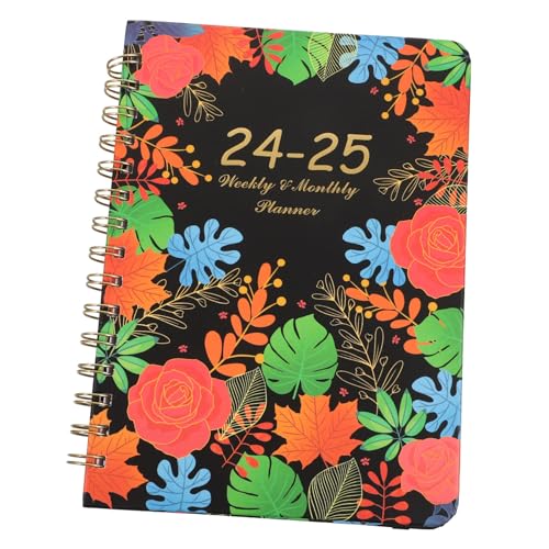 NIYANGLE Blumenplanbuch Tagebuch zur Zielsetzung Wiederverwendbares Planer -Notizbuch notizbuch zu machen Arbeitsnotizbuch Home Office Supplies Spiralplaner-Notizbuch Planungsbuch Legierung von NIYANGLE