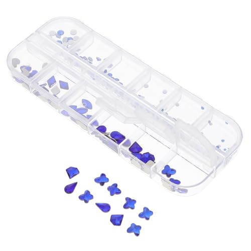 NIYANGLE DIY Nagelzubehör Fächer Mit Harz Für Nageldekoration Glitzernde Selbstklebende Edelsteine Verschiedenen Farben Für Nail Art von NIYANGLE