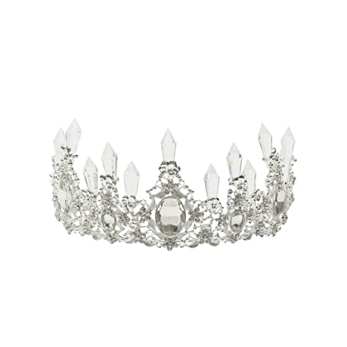 NIYANGLE Elegante Kuchenkrone Aus Kristall Silberner Tortenaufsatz Für Hochzeiten Und Geburtstagsfeiern Stilvolle Zur Dekoration Einzigartiges Heiratsantrags-accessoire von NIYANGLE