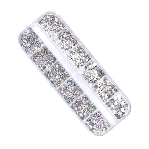 NIYANGLE Flache Rückseite Strasssteine Box Transparentes Rhinestone Schmuckzubehör für Diy Nageldesign Basteln und Schmuckherstellung Fächern für Kreationen NIYANGLE Flache Rückseite Strasssteine Box Transparentes Rhinestone Schmuckzubehör für Diy Nageldesign Basteln und Schmuckherstellung Fächern für Kreationen von NIYANGLE