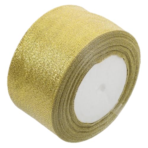 NIYANGLE Glitzerndes Geschenkband Goldfarbenes Dekoband Für Hochzeit Basteln Und Projekte Funkelndes Organzaband Zu Verwenden Langlebig von NIYANGLE