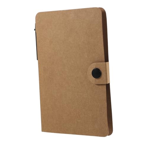 NIYANGLE Notizblock-Set japanische Schulsachen Notizbuch mit Spiralbindung, College-Regel Mini-Notizbuch-Spirale Reisebüro-Versorgungsset klebriges notizbuch PU-Leder Khaki von NIYANGLE