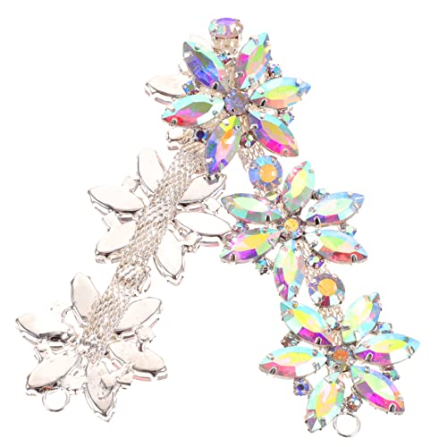 NIYANGLE Strasssteine Applikation Blumenform Klare Glassteine Zarte DIY Patches für Kleidung Hochzeit Reparatur und Dekoration Blumiges Design für Brautkleider und Accessoires von NIYANGLE