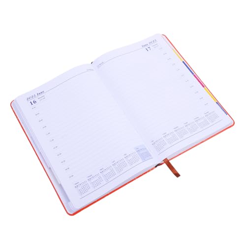 NIYANGLE Tagesplaner Orange Kleiner Monatsplaner Robustes Office Schreibnotizbuch Smudge Resistente Seiten Vielseitiger Terminplaner für Produktives Zeitmanagement von NIYANGLE