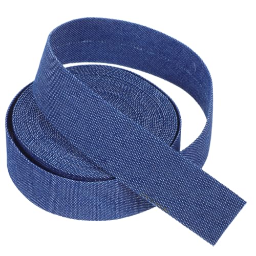 NIYANGLE Vintage Denim Stoffband Tiefblaue Borte für Diy Haarclips Schleifen Bekleidung Hochzeitssträuße und Geschenkverpackung Retro Nähzubehör von NIYANGLE