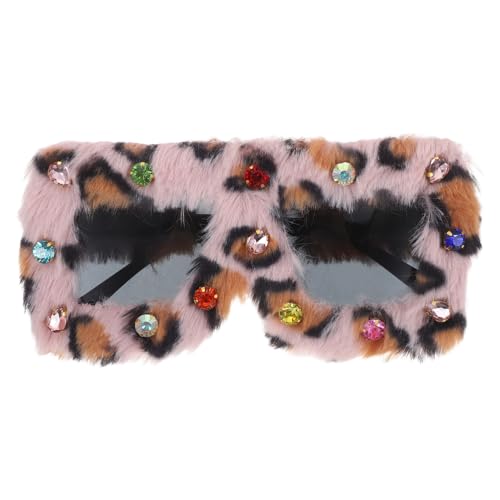 NIYANGLE Weiche Pelzige Quadratische Sonnenbrille mit Strasssteinen Leichte Bequeme Punk-brille für Partys und Maskeraden für Fotoshootings und Halloween-kostüme NIYANGLE Weiche Pelzige Quadratische Sonnenbrille mit Strasssteinen Leichte Bequeme Punk-brille für Partys und Maskeraden für Fotoshootings und Halloween-kostüme von NIYANGLE