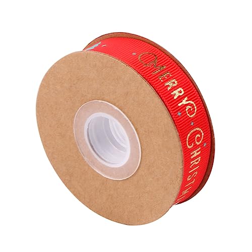 NIYANGLE Weihnachts Dekoband aus Polyester Breit mit Goldbedruckten Buchstaben Vielseitiges Geschenkband für Verpackung DIY Weihnachtsbaum und Hochzeitsdeko Rote Farbe NIYANGLE Weihnachts Dekoband aus Polyester Breit mit Goldbedruckten Buchstaben Vielseitiges Geschenkband für Verpackung DIY Weihnachtsbaum und Hochzeitsdeko Rote Farbe von NIYANGLE