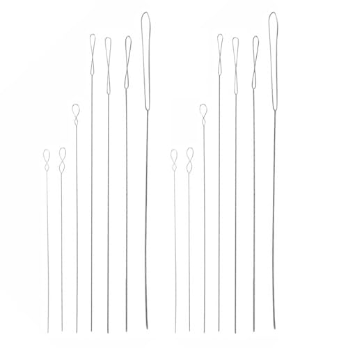 14 PCS Perlennadeln, Bead Nadeln, Große Auge Perlen Nadel Zum Auffädeln Von Perlen, für Perlenweben und Schmuckherstellung, 7 Größen, 0.15mm 0.2mm, Edelstahl, für Handwerk und Schmuckherstellung von NIYATA