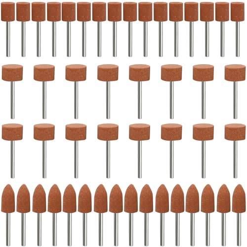 48PCS Korund Schleifspitze Set, Schleifstift-Set, 3mm Schaft Abrasive Schleifstifte Montierter, Kegel, Zylinder Polierbits Montiertes Schleifen, Schaft Schleifdorn Montiert für Stein, Keramik, Glas 48PCS Korund Schleifspitze Set, Schleifstift-Set, 3mm Schaft Abrasive Schleifstifte Montierter, Kegel, Zylinder Polierbits Montiertes Schleifen, Schaft Schleifdorn Montiert für Stein, Keramik, Glas von NIYATA