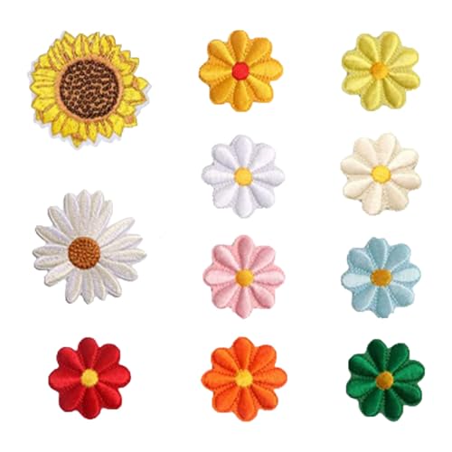 NIYATA Bestickte Sonnenblumen-Etiketten, Sonnenblumen-Applikationen für Kleidung, bestickte Gänseblümchen-Aufnäher für DIY-Dekoration auf Jacken, Jeans, Taschen und Schuhen, 17 Stück NIYATA Bestickte Sonnenblumen-Etiketten, Sonnenblumen-Applikationen für Kleidung, bestickte Gänseblümchen-Aufnäher für DIY-Dekoration auf Jacken, Jeans, Taschen und Schuhen, 17 Stück von NIYATA