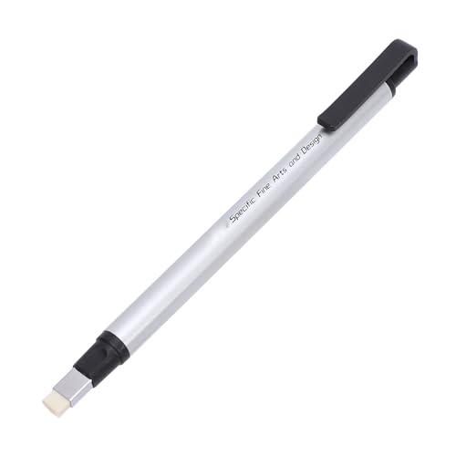 Einziehbarer Mechanik -Radiergummi -Radiergummis -Radiergummis -Stick für Künstlerstudenten, 0,25 X 5 Mm Weichseraser Kopf für Technische Zeichnungen Genauige Details Korrektur (SILVER) von NIZUUONE