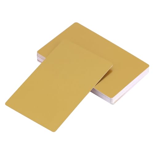 NIZUUONE Beeindruckende Visitenkarten für Lasergravierte Metall - Packung von 50 - Leicht und Ungiftig Ideal für Erste Eindrücke (YELLOW) von NIZUUONE