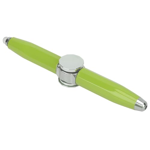 NIZUUONE Fidget Pen Gyroskop Schreiben Tragbarer Stressabbau-Finger-Kugelschreiber mit LED-Licht für Schüler (GREEN) von NIZUUONE