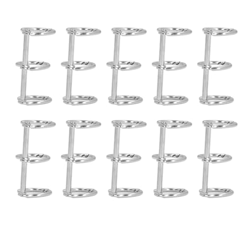 NIZUUONE Langlebige Edelstahlbuchringe, 10pcs 3 Ringmetallbindemittel, Zuverlässige Schloss für Lose Leaf Notebooks, Multifunktionale Ringe für Sammelalben, Geeignet Zum Erstellen von Alben und (15 NIZUUONE Langlebige Edelstahlbuchringe, 10pcs 3 Ringmetallbindemittel, Zuverlässige Schloss für Lose Leaf Notebooks, Multifunktionale Ringe für Sammelalben, Geeignet Zum Erstellen von Alben und (15 von NIZUUONE