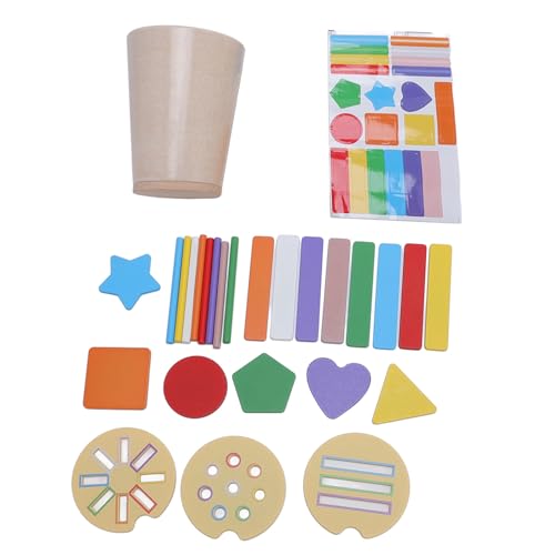 NIZUUONE Premium Hölzerne Montessori Farbform Sorting Cup Toy für Kleinkinder Early Learning Lernpädagogik mit Lebendigen Farben Formen NIZUUONE Premium Hölzerne Montessori Farbform Sorting Cup Toy für Kleinkinder Early Learning Lernpädagogik mit Lebendigen Farben Formen von NIZUUONE