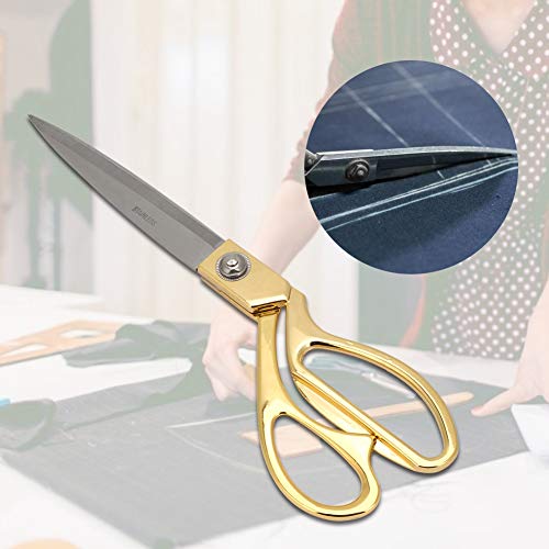 NIZUUONE Scherenschere Schnittschere mit Edelstahlklinge - Ideal für das Nähen und -Projekte (9,5-Zoll-Goldbox) von NIZUUONE