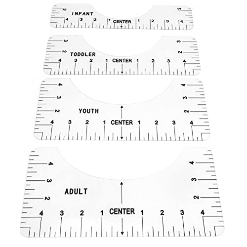 NIZUUONE Transparentes T-Shirt-Ausrichtungsführer Tool Zum Entwerfen Personalisierter Kleidung, Wiederverwendbares T-Shirt-Lineal für Alle Altersgruppen und Größen, PVC-Material, Pack von 4 NIZUUONE Transparentes T-Shirt-Ausrichtungsführer Tool Zum Entwerfen Personalisierter Kleidung, Wiederverwendbares T-Shirt-Lineal für Alle Altersgruppen und Größen, PVC-Material, Pack von 4 von NIZUUONE