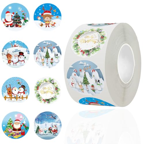 500 Stück Weihnachtssticker Sticker Weihnachten Weihnachtssticker Selbstklebend Geschenkaufkleber Weihnachten Geschenk Dekorieren Aufkleber, Sticker Kinder von NJCXOLA