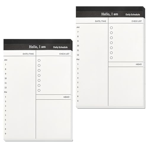 NJCXOLA 2 Stück To Do Listen Block lang,Jedes Stück enthält 50 Blatt zum Abreißen 12,5cm x 8,5 cm, ToDo-Listen zum Abhaken, Schlichter Planer für Alltag oder Büro, Notizblock Tagesplaner NJCXOLA 2 Stück To Do Listen Block lang,Jedes Stück enthält 50 Blatt zum Abreißen 12,5cm x 8,5 cm, ToDo-Listen zum Abhaken, Schlichter Planer für Alltag oder Büro, Notizblock Tagesplaner von NJCXOLA